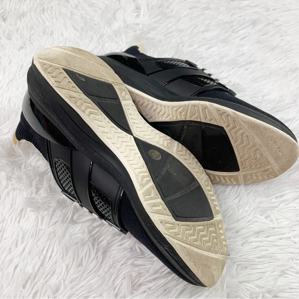 Tory Burch T Sock Runner Sneakers in black‎